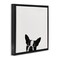 Stupell Industries Dog Peeking From Below Framed Floater Canvas Wall Art